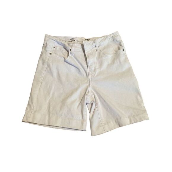 Seven7 Women's White Bermuda Denim Shorts Size 10 Summer Casual - Picture 1 of 10